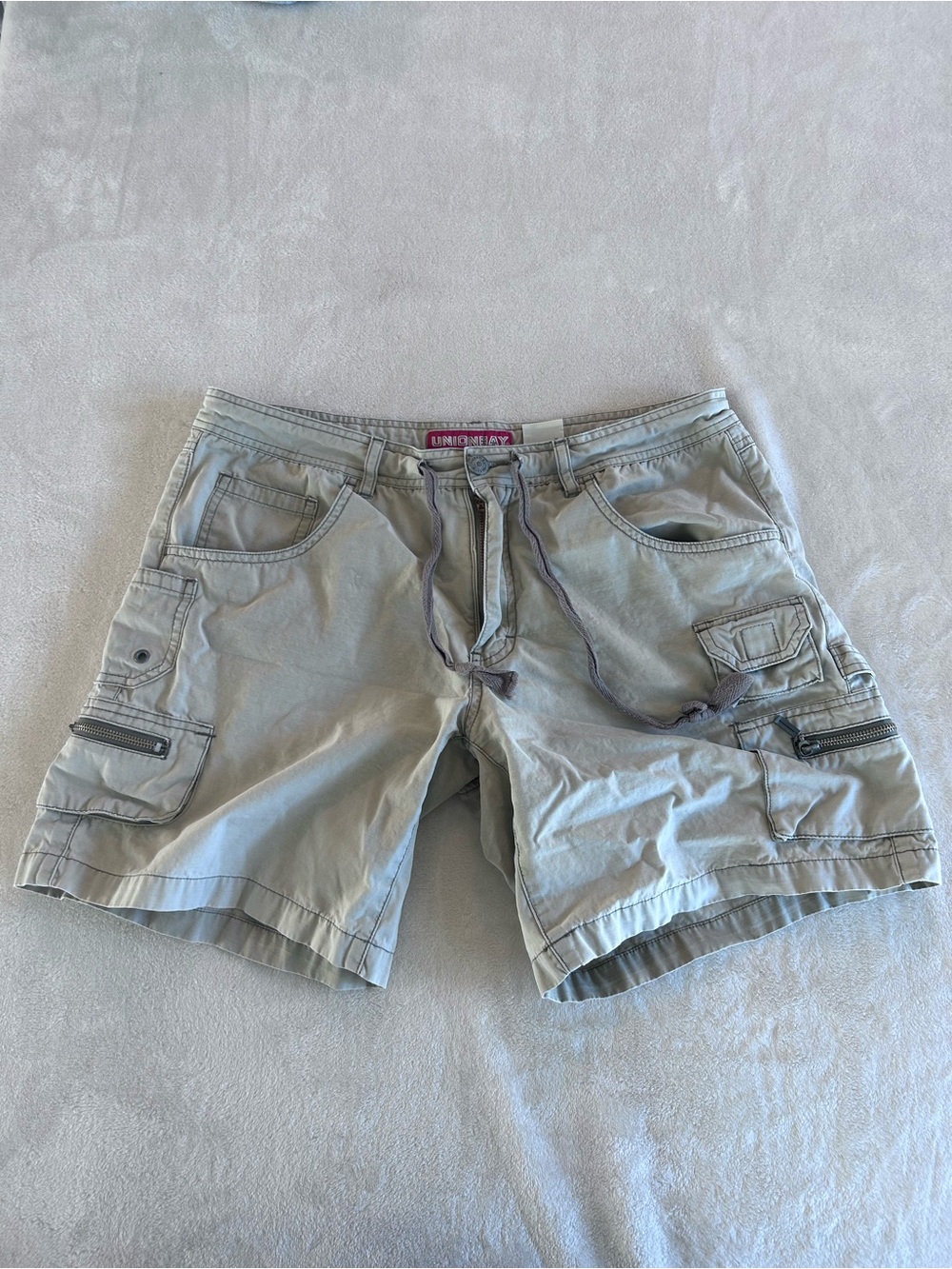 UnionBay Vintage Y2K Khaki Cargo Shorts with Drawstring